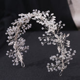 Diadema mireasa finuta cu floricele - Deloria Floria